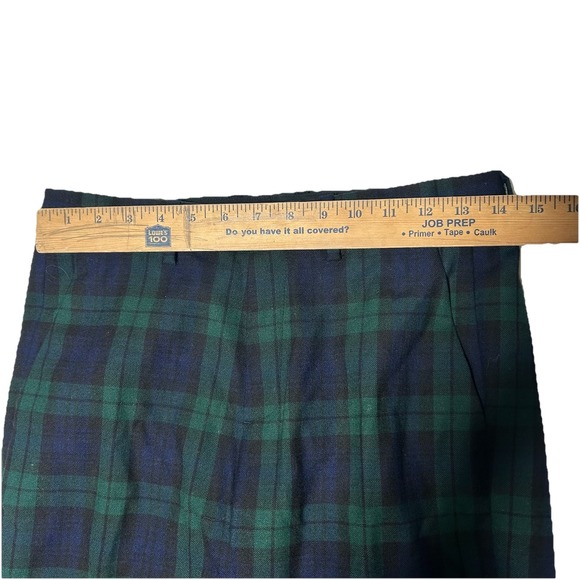 Crewcuts Boys Size 14 Ludlow Wool Blend Dress Pant Christmas Tartan Plaid Green - Picture 3 of 7